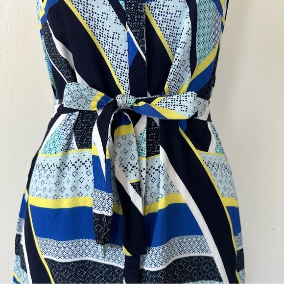 Marcs Geometric Quilt Patchwork Button Down Sleeveless Midi Dress Size 6 - Picture 5 of 12